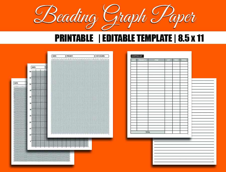 Printable Seed Bead Graph Paper